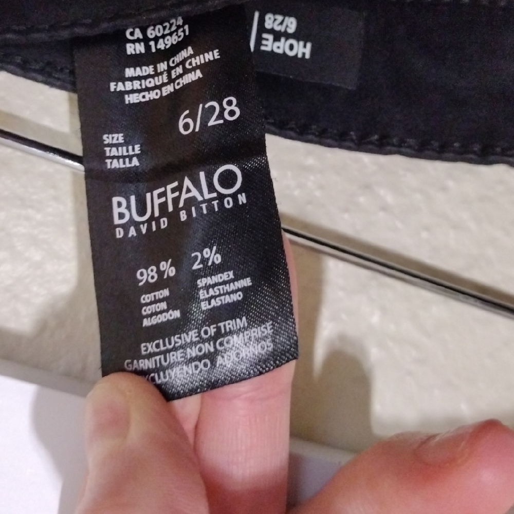 Buffalo David Bitton Black Skinny Jeans Sleek Design - Picture 5 of 9